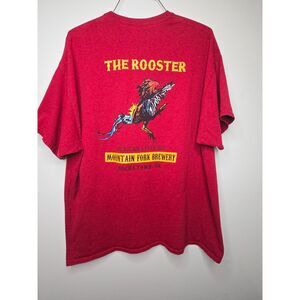 Men's Graphic T Shirt Mountain Fork Brewery Rooster Mexican Ale Red 2X Beer
